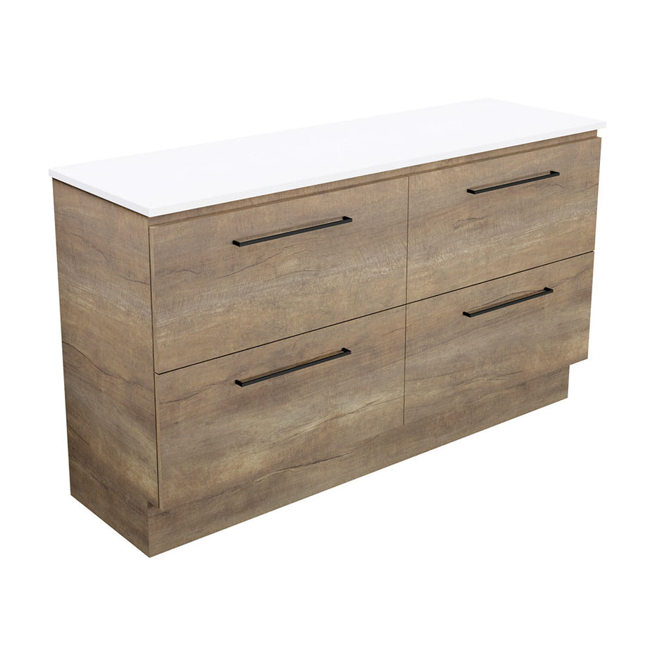 Carmen All Drawer 1500 Double Bowl Floor Standing Vanity