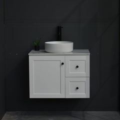George Wall Hung 750mm Hampton Shaker Style Bathroom Vanity