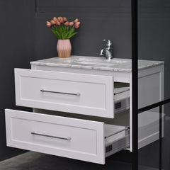 Lily Wall Hung 900mm Hampton Shaker Style Bathroom Vanity