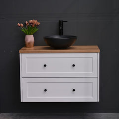 Lily Wall Hung 900mm Hampton Shaker Style Bathroom Vanity