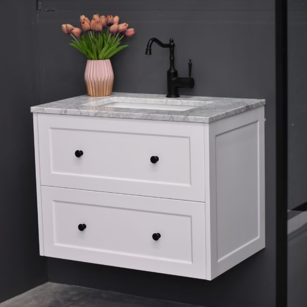 Lily Wall Hung 750mmHampton Shaker Style Bathroom Vanity