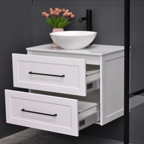 Lily Wall Hung 750mmHampton Shaker Style Bathroom Vanity