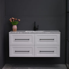 Lily Wall Hung 1200mm Hampton Shaker Style Bathroom Vanity