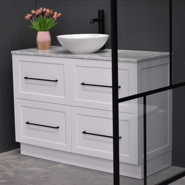 Lily 1200mm Hampton Shaker Style Freestanding Bathroom Vanity