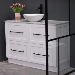 Lily 1200mm Hampton Shaker Style Freestanding Bathroom Vanity