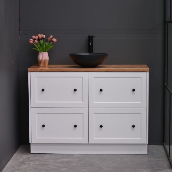 Lily 1200mm Hampton Shaker Style Freestanding Bathroom Vanity