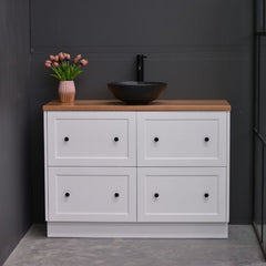 Lily 1200mm Hampton Shaker Style Freestanding Bathroom Vanity
