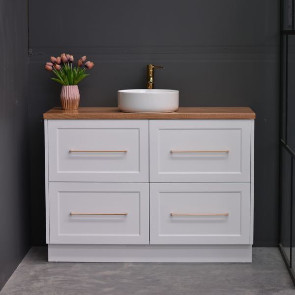 Lily 1200mm Hampton Shaker Style Freestanding Bathroom Vanity