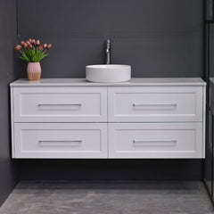 Lily Wall Hung 1500mm Hampton Shaker Style Single Basin Bathroom Vanity