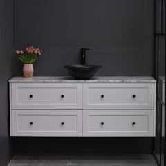 Lily Wall Hung 1500mm Hampton Shaker Style Single Basin Bathroom Vanity