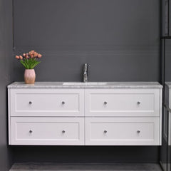 Lily Wall Hung 1500mm Hampton Shaker Style Single Basin Bathroom Vanity
