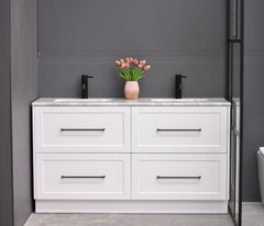Lily 1500mm Hampton Shaker Style Freestanding Double Basin Bathroom Vanity