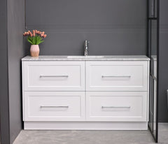 Lily 1500mm Hampton Shaker Style Freestanding Single Basin Bathroom Vanity