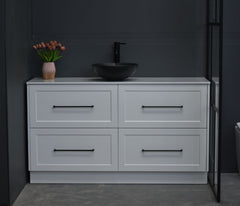Lily 1500mm Hampton Shaker Style Freestanding Single Basin Bathroom Vanity