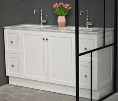 George 1800mm Hampton Shaker Style Freestanding Bathroom Vanity (Single or Double Basin) - Made to order