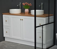George 1800mm Hampton Shaker Style Freestanding Bathroom Vanity (Single or Double Basin) - Made to order