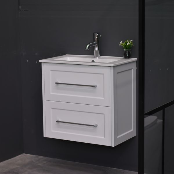AAVI 600mm Hampton Shaker Style Slim Powder Room Vanity