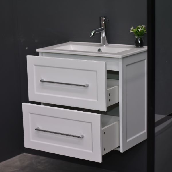 AAVI 600mm Hampton Shaker Style Slim Powder Room Vanity