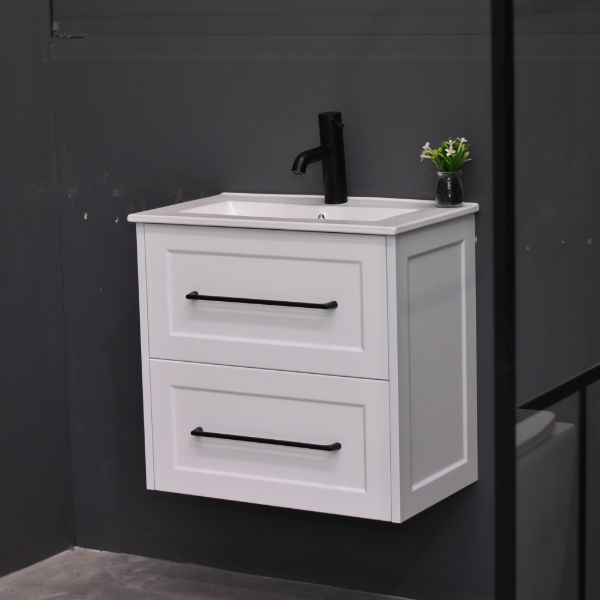 AAVI 600mm Hampton Shaker Style Slim Powder Room Vanity