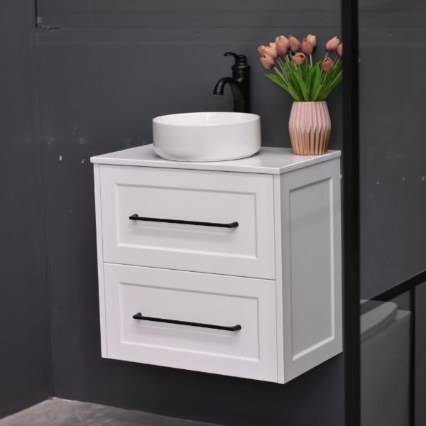 AAVI 600mm Hampton Shaker Style Slim Powder Room Vanity
