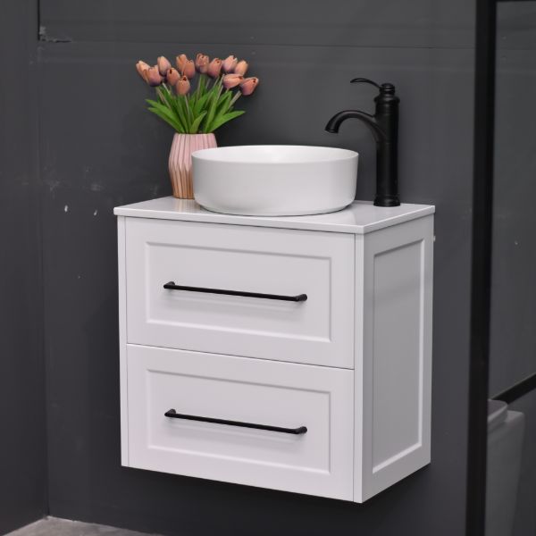 AAVI 600mm Hampton Shaker Style Slim Powder Room Vanity