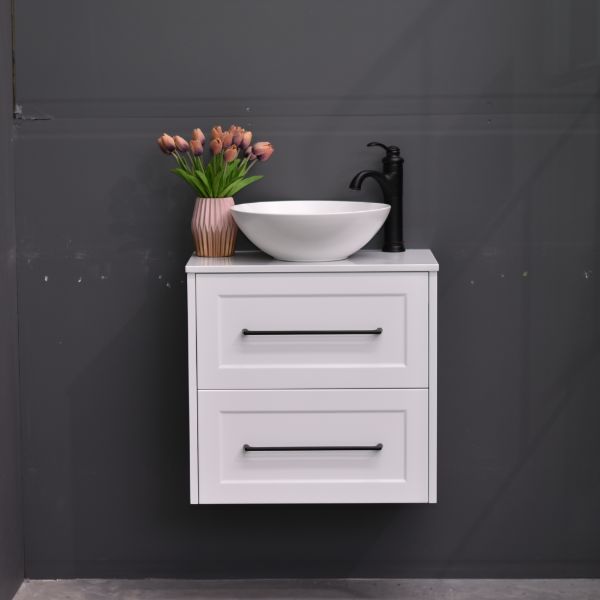 AAVI 600mm Hampton Shaker Style Slim Powder Room Vanity