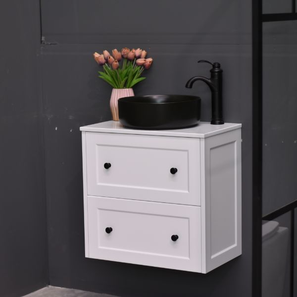 AAVI 600mm Hampton Shaker Style Slim Powder Room Vanity