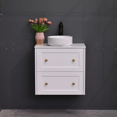 AAVI 600mm Hampton Shaker Style Slim Powder Room Vanity