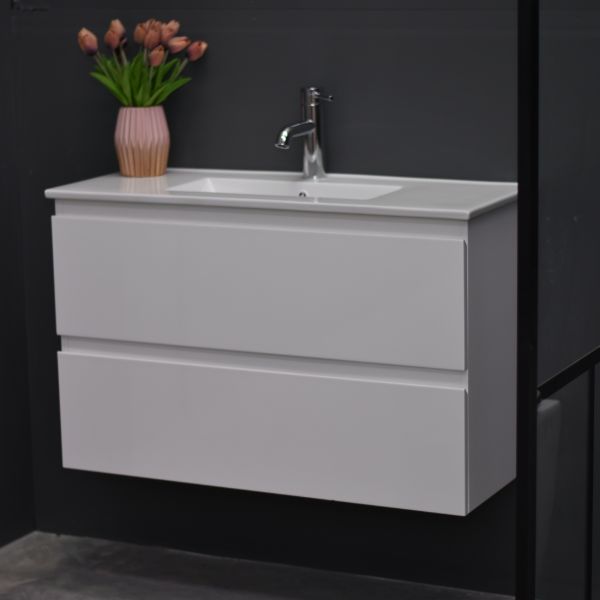 Slim X 900mm Narrow Bathroom Vanity Wall Hung