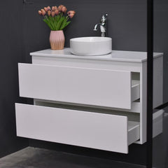 Slim X 900mm Narrow Bathroom Vanity Wall Hung