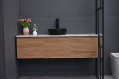 MALOO 1500mm Timber Look Wall Hung Bathroom Vanity - Single Or Double basin- (FREE DELIVERY UNAVAILABLE ON CLEARANCE ITEMS)