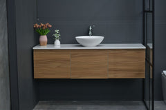 MALOO 1500mm Timber Look Wall Hung Bathroom Vanity - Single Or Double basin- (FREE DELIVERY UNAVAILABLE ON CLEARANCE ITEMS)