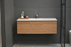 MALOO  SALE- 1200mm Timber Look Wall Hung Bathroom Vanity- (FREE DELIVERY UNAVAILABLE ON CLEARANCE ITEMS)