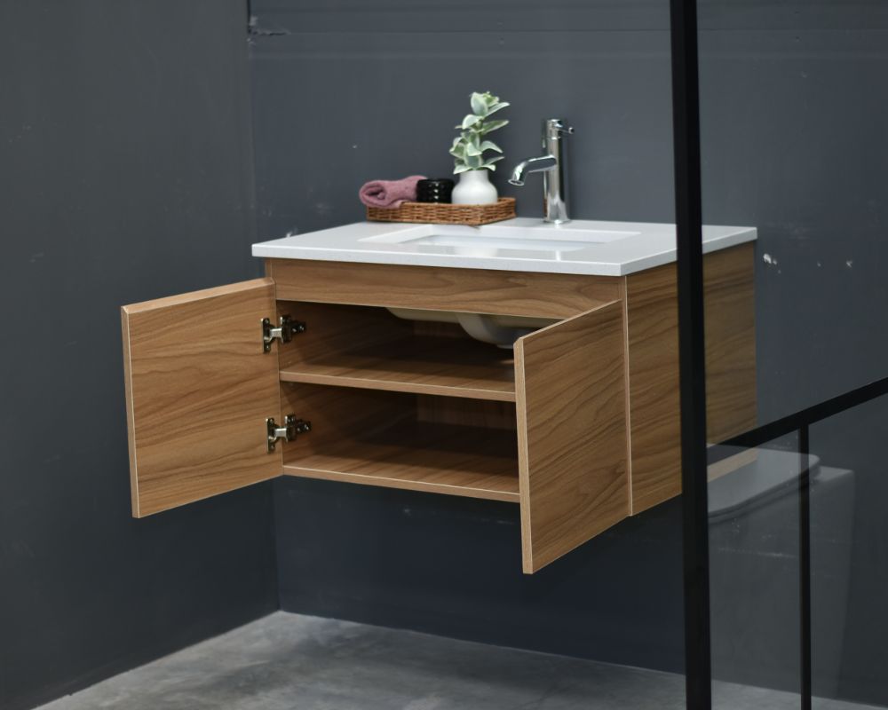 MALOO 750mm Timber Look Wall Hung Bathroom Vanity -(FREE DELIVERY UNAVAILABLE ON CLEARANCE ITEMS)