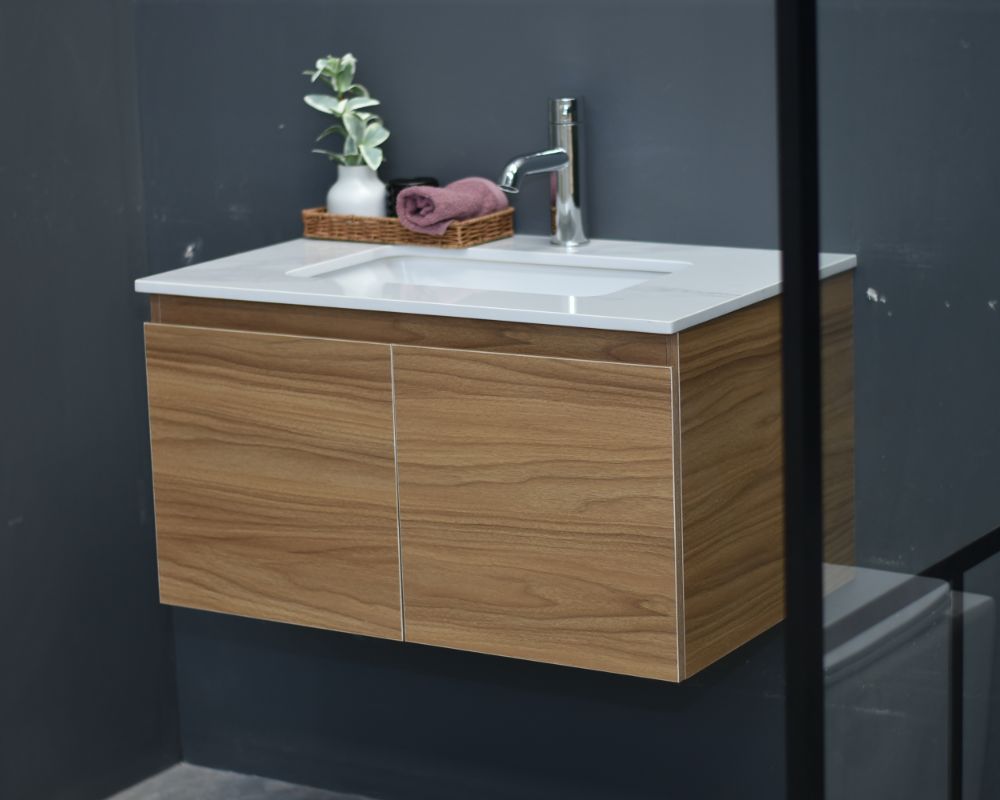 MALOO 750mm Timber Look Wall Hung Bathroom Vanity -(FREE DELIVERY UNAVAILABLE ON CLEARANCE ITEMS)