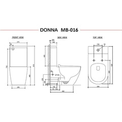 Zumi - Donna Short Projection Rimless toilet