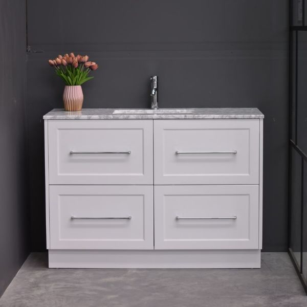 Lily 1200mm Hampton Shaker Style Freestanding Bathroom Vanity