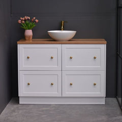 Lily 1200mm Hampton Shaker Style Freestanding Bathroom Vanity