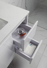 Alice 1500mm Finger Pull Freestanding Bathroom Vanity - Double Basin