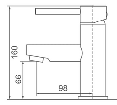 JESS WT 6651BK Pin Handle basin BLACK