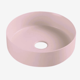 MATTE PINK Above Counter Round Basin 346mm
