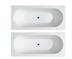 Metro Island Bath 1750mm Matte White Low Profile Acrylic