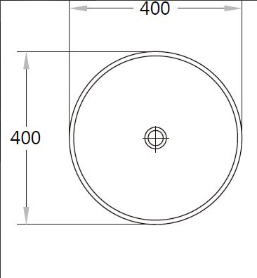 MATTE GREY ROUND SLIM CERAMIC BASIN 400MM