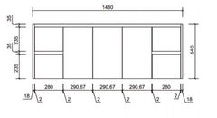 Alice 1500mm Finger Pull Freestanding Bathroom Vanity - Single Basin