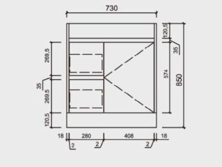 MAYA 750mm Slimline Freestanding Vanity - Cabinet Only
