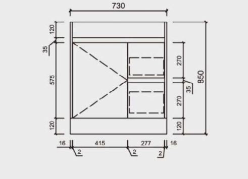 YORK 750 Freestanding Timber Look Powder Room Slim Vanity