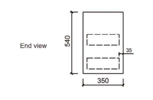 YORK 600 Wall Hung Timber Look Powder Room Slim Vanity