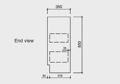 YORK 750 Freestanding Timber Look Powder Room Slim Vanity
