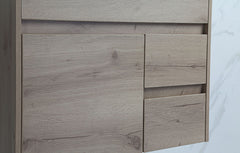 YORK 900 Wall Hung Timber Look Powder Room Slim Vanity