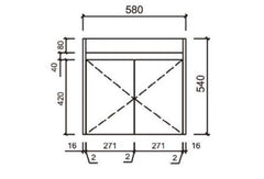 YORK 600 Wall Hung Timber Look Powder Room Slim Vanity